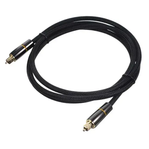 Produktbild: HOMSFOU 1.5m Optisches Kabel Mit Ringstecker Langes Audiokabel Kompatibel Mit Tv Soundbar Spielekonsole Und Heimkinoanlage