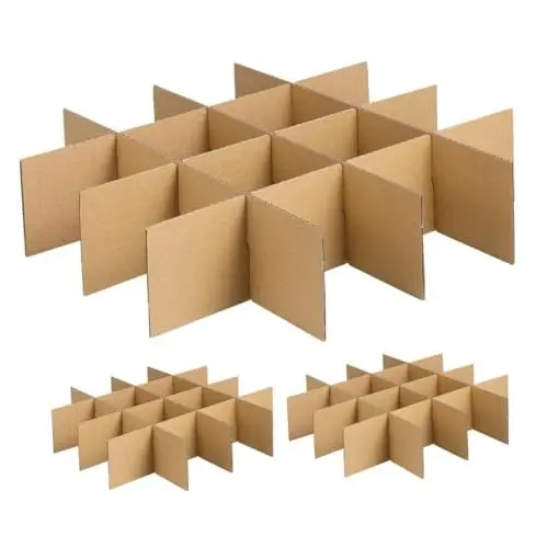 Produktbild: HOMSFOU 18Stücke Teiliges Pappkarton-trennwände für Umzugskartons Glas Geschirrverpackung Vielseitige Kartonteiler für Sichere Aufbewahrung und Transport Wiederverwendbar und Benutzerfreundlich