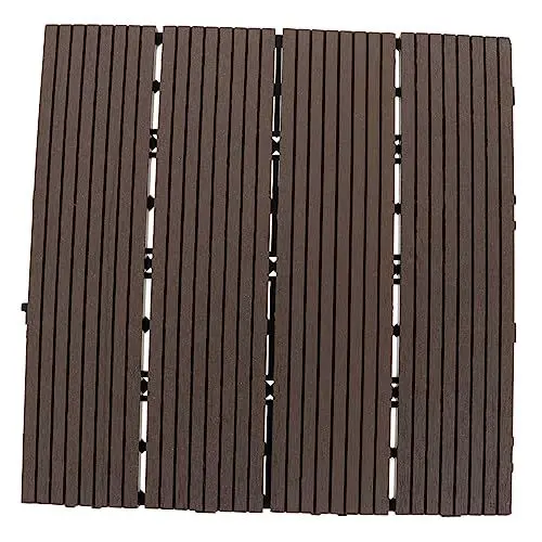 Produktbild: HOMSFOU Eleganter Outdoor-spleißboden Holz-kunststoff-terrasse Perfekt Für Balkon Und Gartendekor