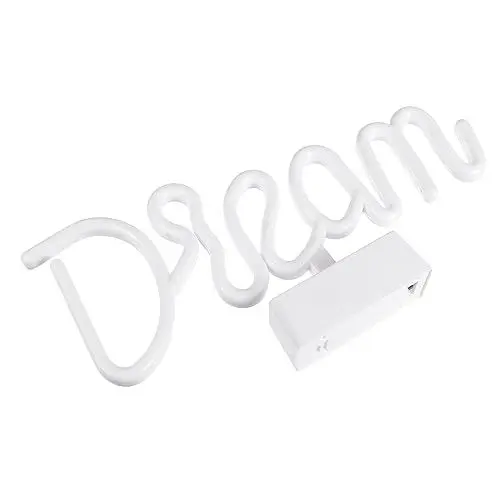 Produktbild: HOMSFOU 1Stk traum leuchtreklame led-light night light neon lamp hohzeitdeko neonails Kronleuchter Tischlampe kind nachtlicht LED-Neonlicht LED-Buchstabenlichtzeichen Plastik Weiß