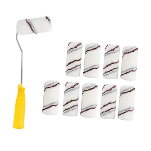 Produktbild: HOMSFOU 1 Satz 11 Stück Mini-Wandfarbroller Mini-Farbroller wand farbroller pinsel Roller-Farbabdeckung malen Wandfarbe kleine Walzenbürste
