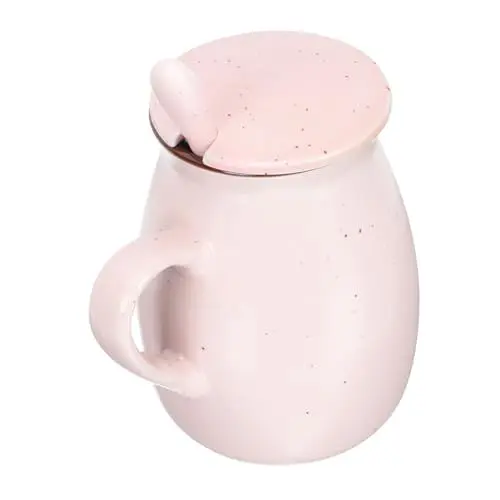 Produktbild: HOMSFOU 1 Satz Becher Kaffee Aus Porzellan Espressogläser Zierbehälter Behälter Mit Deckel Farbige Kaffeetassen Espressoglas Latte-tassen Konzentratbehälter Milch Teetasse Keramik