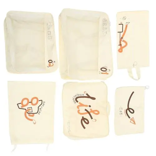 Produktbild: HOMSFOU 1 Satz Sechsteiliges Set Aus Aufbewahrungstaschen Für Geschäftsreisekleidung Und Gepäckklassifizierungsverpackung Reiseschrank-organizer Reisetaschen Koffer Groß Reisen Polyester