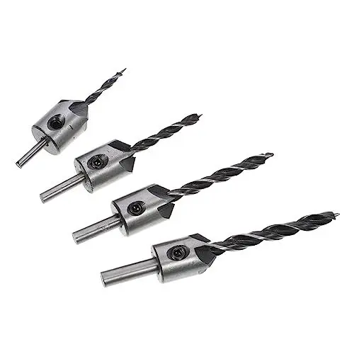 Produktbild: HOMSFOU Senkbohrer-set Mit 4-teiligen Hochbohrern Aus Holz Inklusive Schraubenschlüssel Für Holzbearbeitungsprojekte