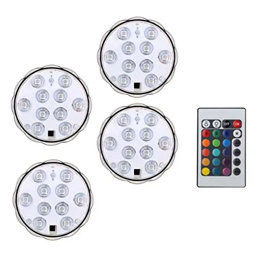 Produktbild: HOMSFOU 1 Satz Tauchlampe mit Fernbedienung Tauchlicht für Springbrunnen LED taucherlampe dekoring Unterwasserlicht Poolbeleuchtung wasserdicht Unterwasserbeleuchtung Schwimmbadbeleuchtung