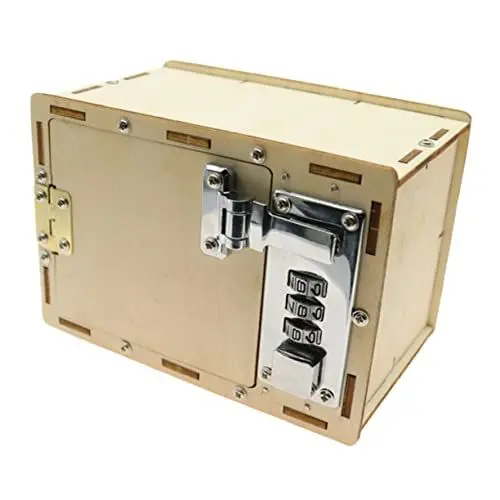 Produktbild: HOMSFOU 1 Set-Box mechanisches Schließfach Werkzeug zur Herstellung von Schließfächern Lernspielzeug für Kinder Spielset aus Holz Spielzeuge passworthüllen aus Holz DIY-Passwort-Fall Junge