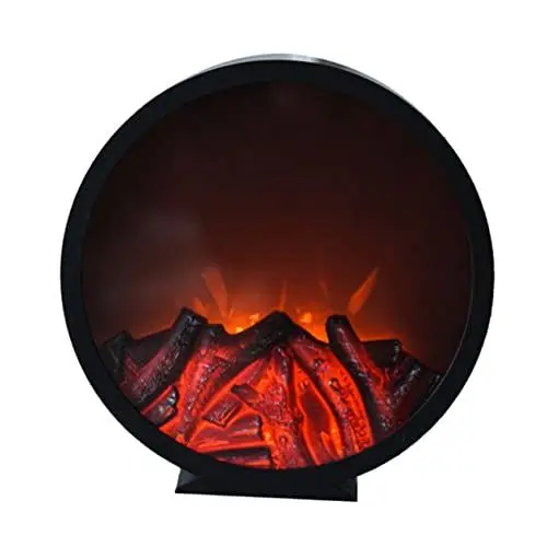 Produktbild: HOMSFOU 1 Stück Faux Dekoratives Büro Leben Flammenlose Dekorationen Batterie Für Schwarze Laterne Zu Hause Schreibtisch LED Studie Hängen Urlaub Tragbar Flamme Winter Wohnheim USB Center