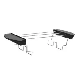 Produktbild: HOMSFOU 1stk Toastergrill Rückläufer Bratgrillw?rme- Rack Brötchen Toaster Mini-heizung Toastständer Schwarz Sandwich Racks Campingtoaster Brotbackständer Kunststoff Metall Sandwich-maker