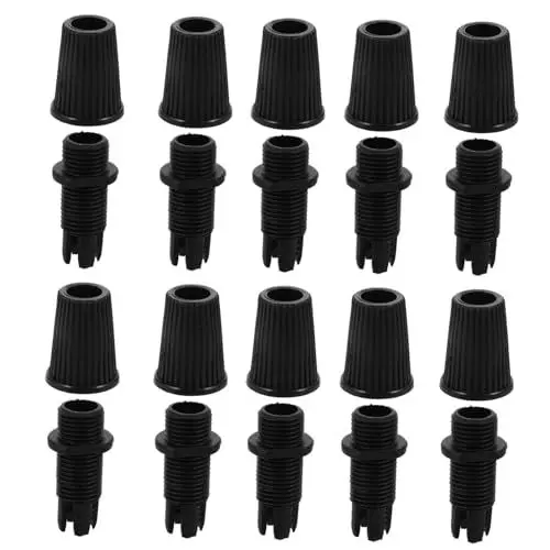 Produktbild: HOMSFOU 200stücke Kabelverschraubungen Zugentlastungsstecker Kabelgriffe Aus Kunststoff Für Verbindungselemente Kabelverschluss Mit Gewinde Schwarz