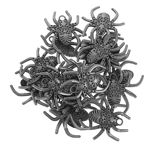 Produktbild: HOMSFOU 20 Stück Teiliges Halloween Spinnen Charms für Duschvorhang Haken Dekoration Goth Deko für Halloweenpartys Vielseitige DIY Accessoires für Wohnraumgestaltung