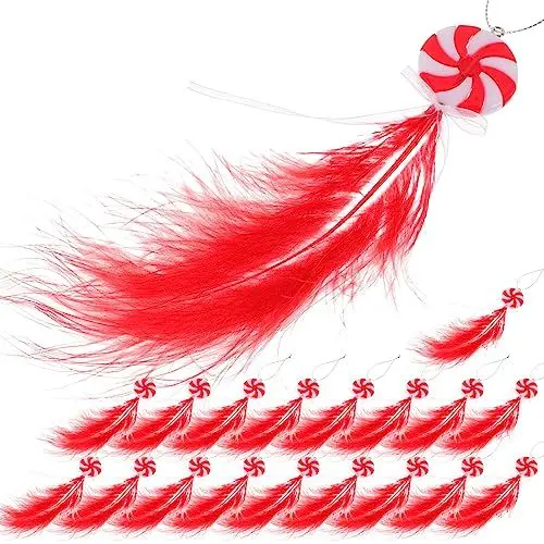 Produktbild: HOMSFOU 20st Candy Weihnachtsschmuck-Set Mit 20 Stück Weihnachtsbaum Dekor Weihnachtsfeier Begünstigt Weihnachtsbaum Verschönerung Baumschmuck Partybedarf Mini Acryl