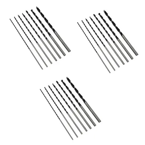 Produktbild: HOMSFOU 21 Stk Bohrer mit geradem Schaft Handbohrfutter Handbohrer Schraubstock aus Wolfram Pin-Schraubstockbohrer Mini-Handbohrmaschine kunststoffbohrer holzbohrer set werkzeug Black