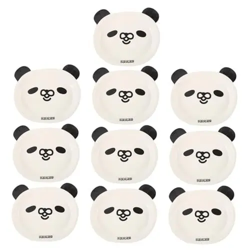Produktbild: HOMSFOU 24St Party Tier Papier teller Obstteller für die Party Formpapier Partyzubehör Zoa Teller Einweg Platten Pappteller zu Hause Panda-Pappteller Grillplatte Papierfach Dessertteller
