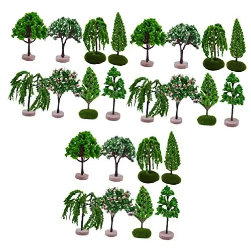 Produktbild: HOMSFOU 24 STK Mikro-landschaftsbaum Miniatur-bäume-Modell Mini-modellbaum Mini-architekturbäume Eisenbahnlandschaft Bäume Mini-Marken-feinschmecker Requisiten Ob11 Kleiner Baum
