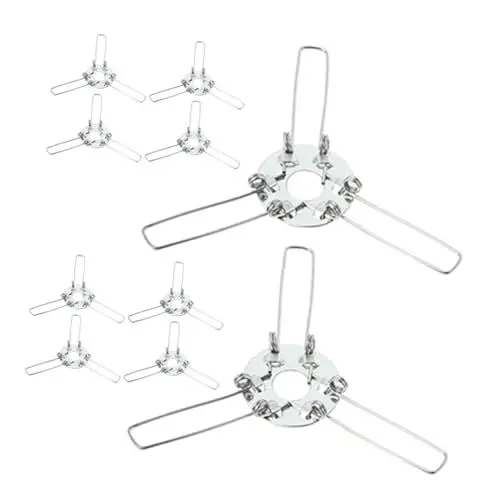 Produktbild: HOMSFOU 24 Stück Lampenschirmhalterung Metall-Lampenschirm-Kragenringe Harfen-Satteladapter Klemmtyp Lampenschirmhalter Lampenfassung für Tisch- Und Stehlampen