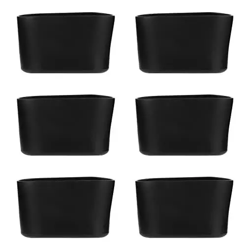 Produktbild: HOMSFOU 24 Stück Ovale Stuhlbeinkappen Aus Silikon Möbelfüße Polster Stuhlbein-Bodenabdeckungen Schutz Schwarz 20 X 40 Mm