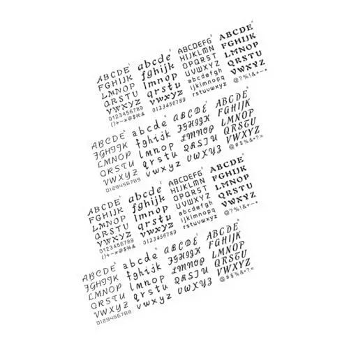 Produktbild: HOMSFOU 24blätter Buchstabenschablonen Vorlagen Zahlenschablonen Malschablonen Schablonen Für Holzbrennerei Brennschablonen Und Muster Sprühschablonen Mit Filigranen Buchstaben