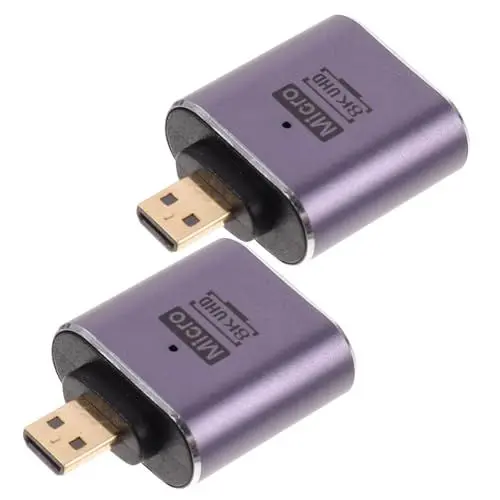 Produktbild: HOMSFOU 2St Display Adapter Video Converter Videoadapter Displayadapter Video-Koppler Stecker für Verlängerungskabel Ethernet- Monitoradapter Computeranschluss Aluminiumlegierung