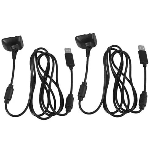Produktbild: HOMSFOU 2St Ladekabel handhaben Gamecontroller-Kabel Gamecontroller-Adapter Ladekabel für Gamecontroller Gamecontroller-Versorgung USB-zu-Gamecontroller Gamecontroller-Teil PVC Black