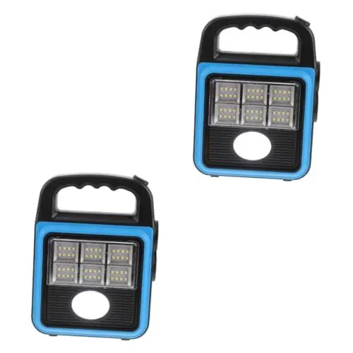 Produktbild: HOMSFOU 2St Solar scheinwerfer solar campinglampe solar campinglight Notlicht wiederaufladbare Arbeitsscheinwerfer Outdoor-Solar-Arbeitsleuchte Campinglicht tragbar Arbeitslampe Laterne