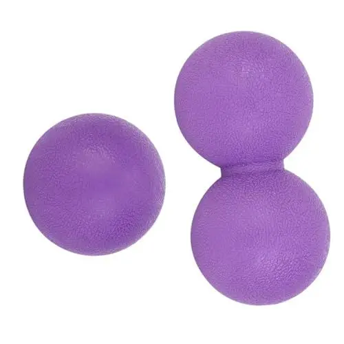 Produktbild: HOMSFOU 2St Yoga-Ball Massageball Fitness-Roller Lacrosse-Ball Fußmassagegerät Eishockey Muskel Rollerball Yoga-Therapieball Erdnuss Faszie Fitnessgeräte Massagekugel Gymnastikball tpr