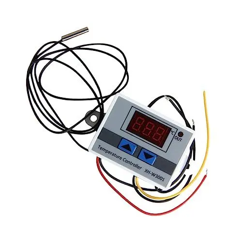 Produktbild: HOMSFOU 2St programmierbarer Thermostat led car Display heizthermostat energiesparen temperatursteuerung Thermostat mit Sonde 12-Volt-Thermostat digitaler Thermostat Bodenthermostat Weiß