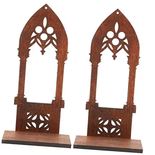 Produktbild: HOMSFOU 2 Paar Stab-Kerzenhalter Wandhalterung Kerzenhalter Serviette Gruseliger Kerzenständer Kerzenständer Halloween-Kerzenhalter Gothic-Regal Party-Dekoration Religion