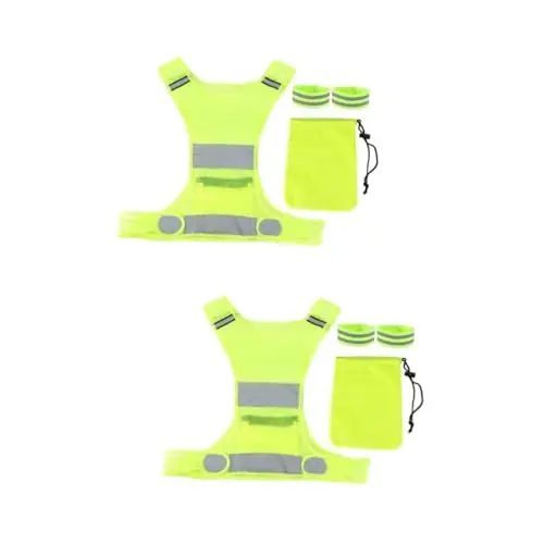 Produktbild: HOMSFOU 2 STK Lauf-Tanktops Für Damen Warnweste Sportliche Tanktops Für Damen Tanktops Für Männer Herrenweste Uhrenarmbänder Damenweste Damen-unterhemden Kleidersack Einstellbar Mann