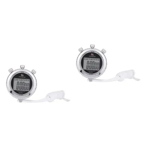 Produktbild: HOMSFOU 2 STK Stoppuhr Elektronischer Timer für Sportspiele digitaler Chronometer Digitaluhr herrenuhren Schiedsrichter-Sport-Timer Bewegungstimer Großer Bildschirm Kinder Uhr Fitness