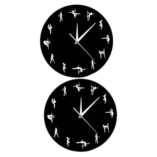 Produktbild: HOMSFOU 2 STK Wanduhr Wohnkultur Hängende Wanduhr Küchenuhr Schlafzimmer-wanduhr Uhr Fürs Büro Wohnzimmer-wanduhr Dekoration Wanduhr Für Zu Hause Wanduhr Dekoration Kreative Uhr Acryl