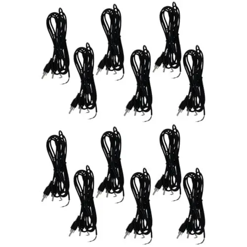Produktbild: HOMSFOU 2 Sätze Audio- Und Videokabel Stecker Anschlüsse Netzkabel Überwachen Verlängerungskabel Der Rückfahrkamera Komponentenkabel Lautsprecherkabel Draht Auslauf Pvc Black 6 Stück * 2