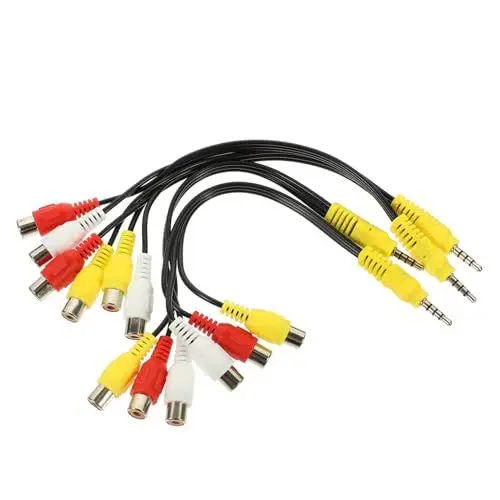 Produktbild: HOMSFOU 2 Sets 3-wege-audio-patchkabel Ultrahohe Datenübertragung Ersatz Für 3 5-mm-audiokabel 4 Stück * 2