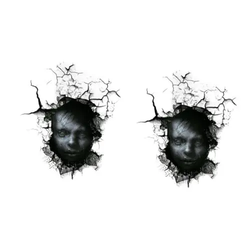 Produktbild: HOMSFOU 2 Stk Halloween-Geist-Wandaufkleber gruselige Tapete Halloween- 3D-Tapete wandsticker schlafzimmer wandtattoos für schlafzimmer Halloween-Wandaufkleber 3D-Wandtattoo PVC