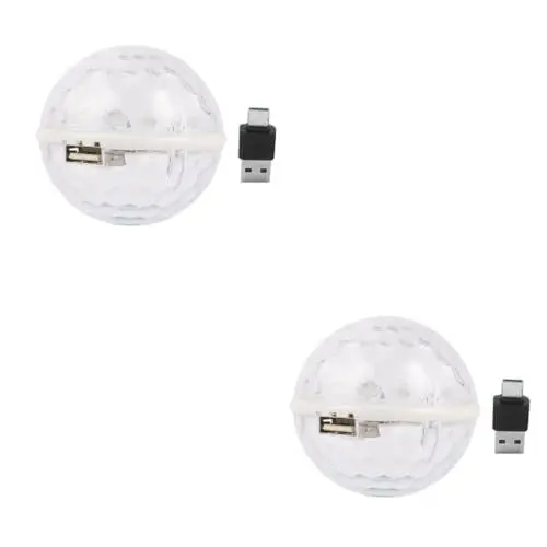 Produktbild: HOMSFOU 2stücke Usb Mini Disco Licht Mit Bunten Leds Tragbare Dj-beleuchtung Für Partys Hochzeiten Und Ktv Für Stimmungsvolle Events Usb-betrieben Einfach Zu Platzieren