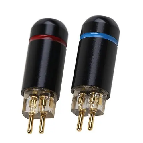 Produktbild: HOMSFOU 2-poliger Headset-Adapter Metall-audioanschluss 0 78 Mm Für Kopfhörer Schwarz