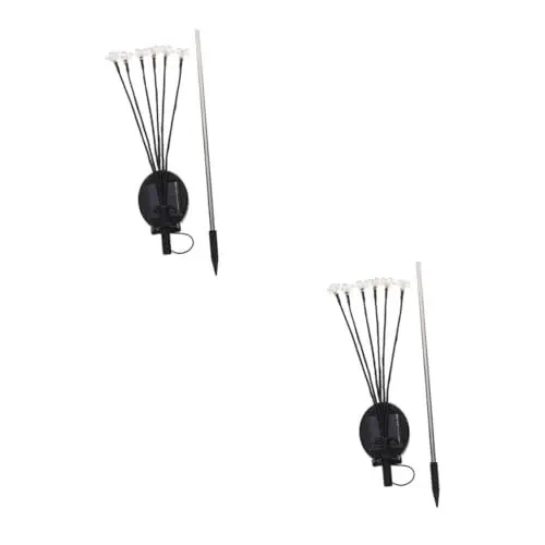 Produktbild: HOMSFOU 2 Stück Gartenlicht Rasen LED Licht Solarleuchten Für Draußen Außenlandschaftslichter Außen Solarlichter Solarbetriebene Lichter Wegbeleuchtung