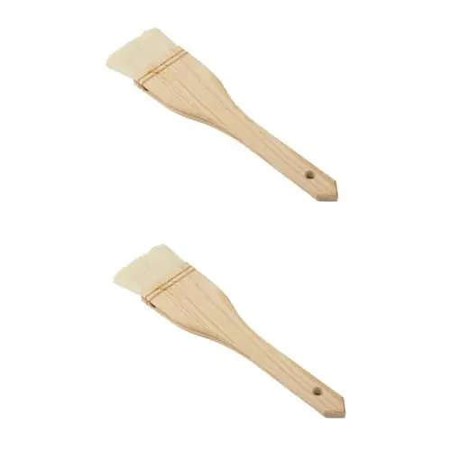 Produktbild: HOMSFOU 2 Stück Grillpinsel Brotbackzubehör Grillwerkzeuge Grillwerkzeuge Kochpinsel Holzgrillpinsel Holzbackpinsel Grillpinsel Holzküchenölpinsel Holzbäckereibedarf