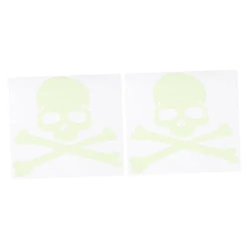 Produktbild: HOMSFOU 2 Stück Halloween Wandtattoos Leuchtende Schädel Wandsticker für Gruselige Deko für Fenster Wände und Türen zur Halloween Party und Langlebig