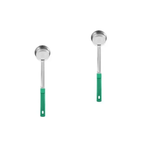 Produktbild: HOMSFOU 2 Stück Löffel Kunststoff Messbecher Soße Soßenkelle Unze Servierkelle Suppengriff Portionskelle Saucenaufstrichkelle Portionskontrollkelle Küche Ml Chili