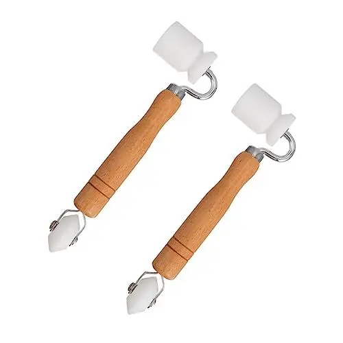 Produktbild: HOMSFOU 2 Stück Rollenroller Tapetenroller Quiltroller Bauroller Werkzeug Pm Roller Bauwerkzeug Holzgriffroller Bausatz Andruckroller Nahtroller
