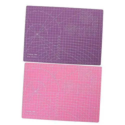 Produktbild: HOMSFOU 2 Stück Schneidematten Doppel Seitige Schneide und Gravurmatte für Bastelarbeiten Diy Projekte Papierverarbeitung und Handwerk für Lehrer Studenten und Hobbyisten