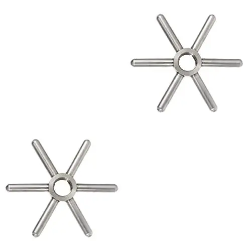 Produktbild: HOMSFOU 2 Stücke Metall Bar für Mm Spüler Automatische Geschäft Flaschen Waschen Baby Krug Küche Kopfwäscher Zubehör Einfach Praktisch Professionell Silberscheibe Glas