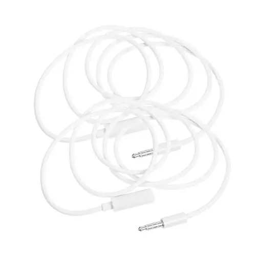 Produktbild: HOMSFOU 2st Audio-verlängerungskabel Audiokabel Für Lautsprecher Soundkonsolenkabel Audiokabel Für E-gitarre Audioverbindungskabel Kopfhörer Verwenden Audiokabel Digitales Kabel Stahl Weiß