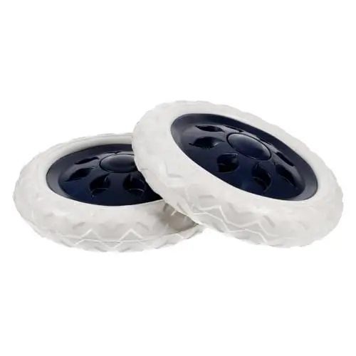 Produktbild: HOMSFOU 2st Einkaufswagenräder Räder Eines Einkaufswagens Für Lebensmittel Rad Für Gartenkarren Austausch Der Räder Des Müllwagens Lagerbehälterräder Baby Rolle Plastik Kleiner Anhänger