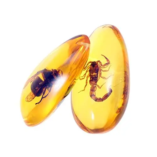 Produktbild: HOMSFOU 2st Insekten Bernstein Schmuck Halsketten Schmuckherstellung Aus Bernsteinperlen Bernstein Charme In Bernstein Bernsteinschmuck Accessoire Zur Schmuckherstellung Harz Anhänger Groß