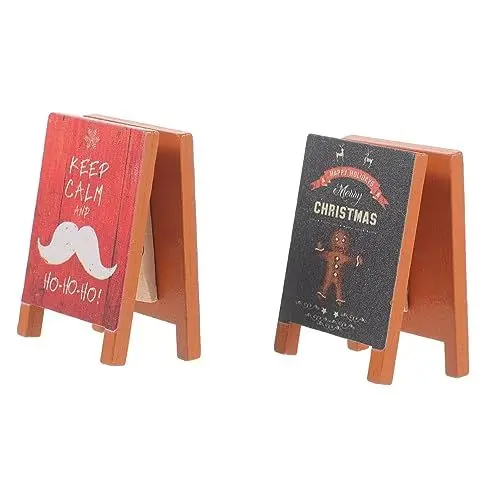 Produktbild: HOMSFOU 2st Miniaturen Puppenhäuser Puppenhaus Bausatz Miniatur-zubehör Puppenstubenmöbel Mini- Anzeige Bausätze Mädchen Puppenkleidung Puppenbett Miniaturmodell Holz