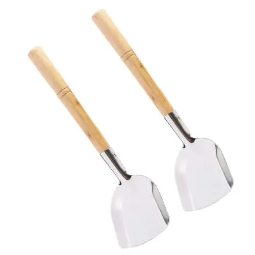 Produktbild: HOMSFOU 2st Spatel Wok Pfanne Küchenmaschiene Wok-raclette Kleine Werkzeuge Chinesischer Stil Holz