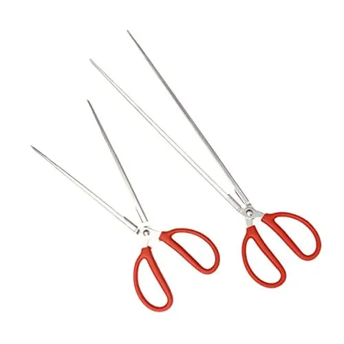 Produktbild: HOMSFOU 2st Werkzeuge Für Krabbenbeine Krabbenklammern Aus Edelstahl Krallen Zusätzliche Scherenzange Krabbenschale Stock Zum Aufsammeln Von Müll Grillzange Krabbenclip Mausefallen Schwer