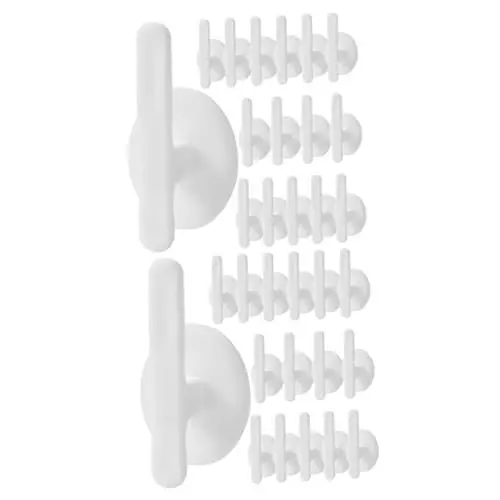 Produktbild: HOMSFOU 32 STK Netzkabel-Organizer Geschenkpapier-Organizer Selbstklebende Kabelaufwicklung Kabelmanagement-wickler Kleine Kabelaufwicklung Klebstoff Gerät Weiß Ladekabel Abs Drahtklemme