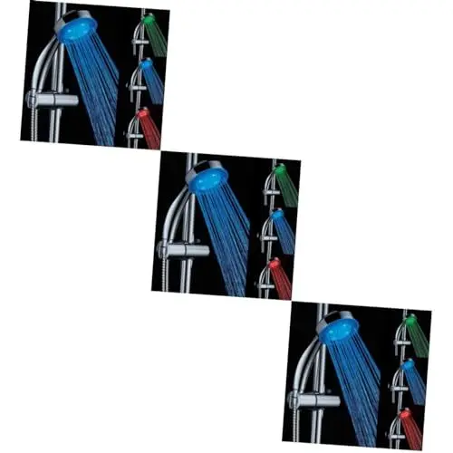 Produktbild: HOMSFOU 3St LED-Duschkopflicht LED wasserhahn licht kopflampe stirnlampe LED-Duschkopf mit Farbwechsel tragbar Düse Dusche